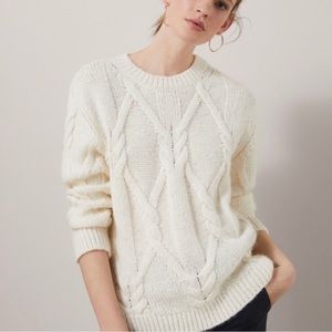 Massimo Dutti cable knit wool sweater, Small